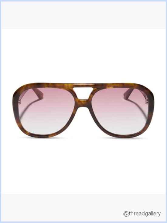 Oversized Navigator Sunglasses UV400 Protection Acetate Frame main image 4